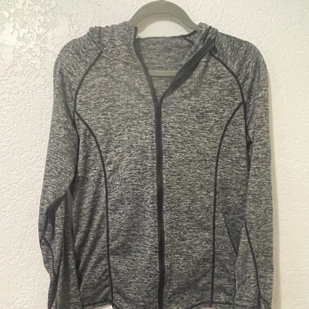 Women's Heathered Gray Zip-Up Jacket